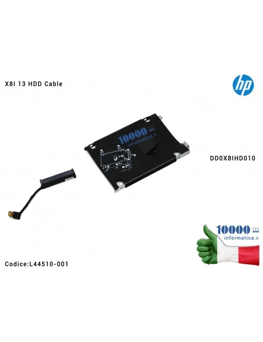 L44510-001 KIT Supporto Caddy + Cavo Connettore HDD Hard Disk HP ProBook 440 G6 430 G6 Hard drive bracket + Hard drive cable ...