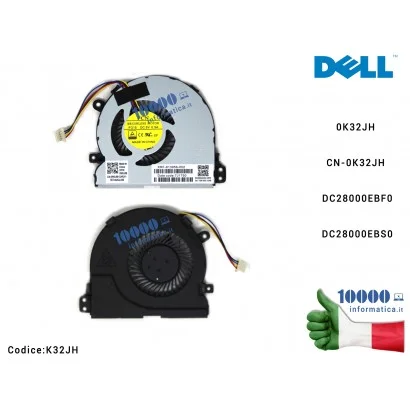 K32JH Ventola Fan CPU DELL Latitude E3450 E3550 (P51G) K32JH 0K32JH CN-0K32JH [4 PIN] DC28000EBF0DC28000EBS0