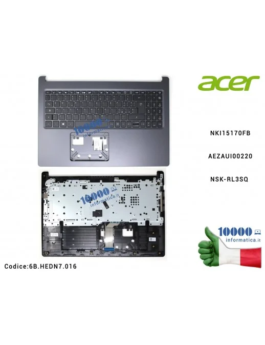 6B.HEDN7.016 Tastiera Italiana Completa di Top Case Superiore ACER Aspire A315-55G A315-57 A315-57G NKI15170FB AEZAUI00220 NS...