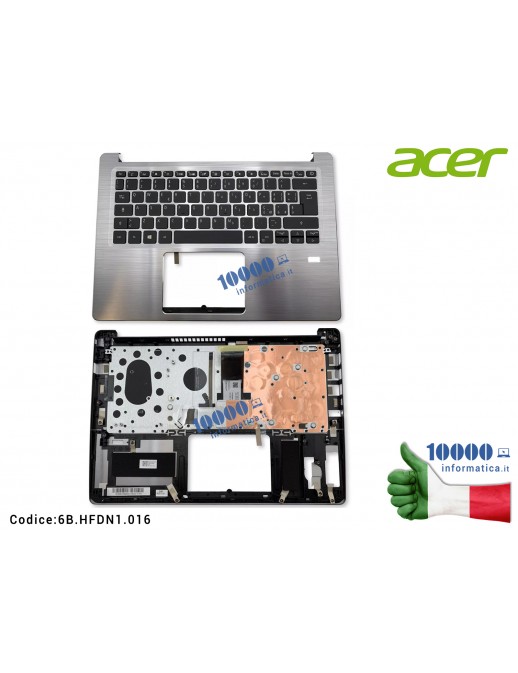 6B.HFDN1.016 Tastiera Italiana + Top Case ACER Swift SF314-41 SF314-41G SF314-54 SF314-56 SF314-58 [SILVER] (Retroilluminata)...
