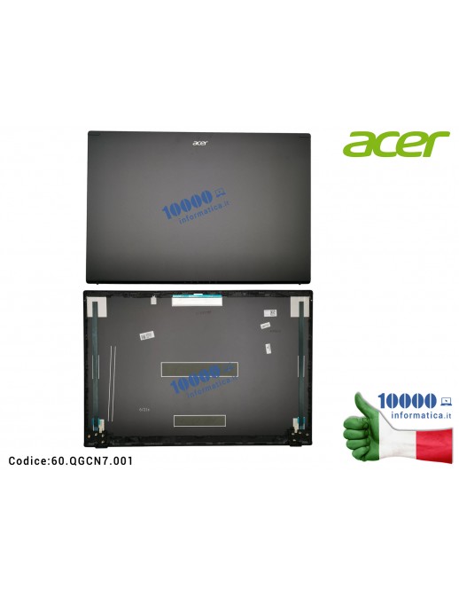 60.QGCN7.001 Cover LCD ACER Aspire A715-51G A715-76 60.QGCN7.001 60QGCN7001 LCD Cover Posteriore Alloggio Nero