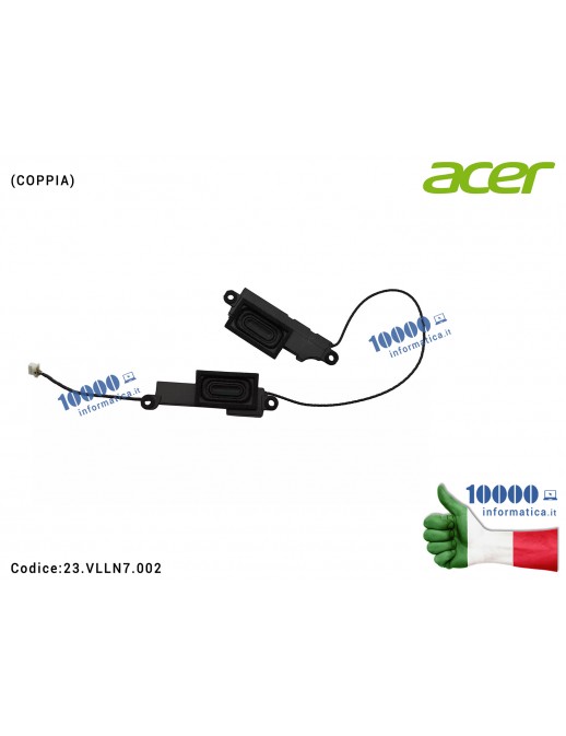 23.VLLN7.002 Altoparlante Speaker Audio (COPPIA) ACER TravelMate P214-53 P215-53G P215-52G P215-52 P215-41 P215-53 TMP214-53 ...