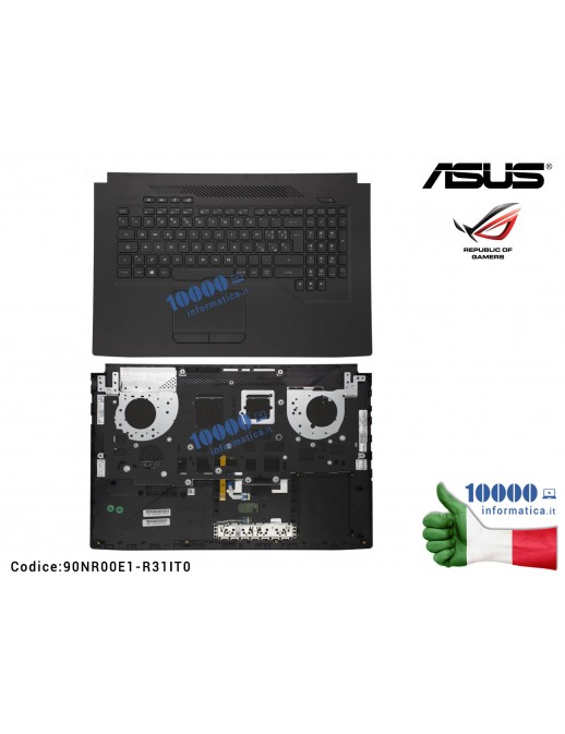 90NR00E1-R31IT0 Tastiera Italiana Retroilluminata (RGB) Completa di Top Case Superiore ASUS Rog Strix Scar Edition GL703GM GL...