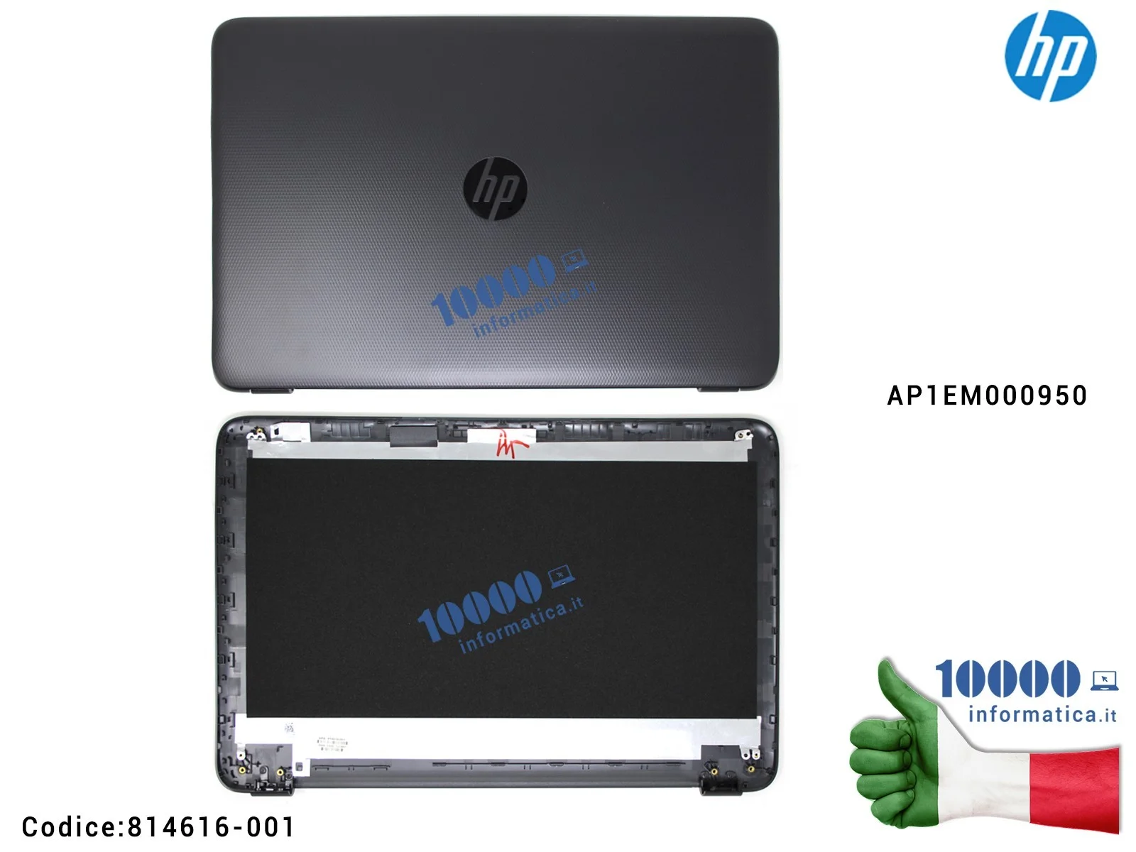 814616-001 Cover LCD HP 15-AC 250 G4 255 G4 256 G4 15-AF (GRIGIO) AP1EM000950 814616-001