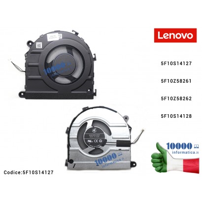 5F10S14127 Ventola Fan LENOVO ThinkBook 14 G6 IRL (21KG) (21NQ) G6 ABP (21KJ) K14 G2 IRU (21G0) (21G1) 5F10S14127 5F10Z58261 ...