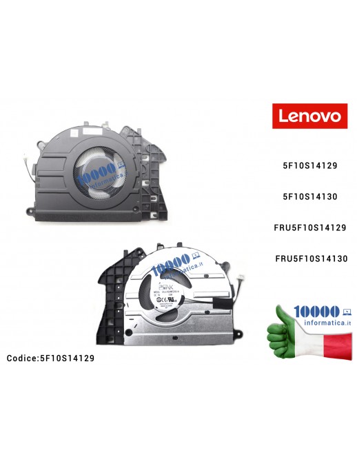 5F10S14129 Ventola Fan CPU LENOVO ThinkBook 16 G6 ABP (21KK) 5F10S14129 5F10S14130 FRU5F10S14129 FRU5F10S14130
