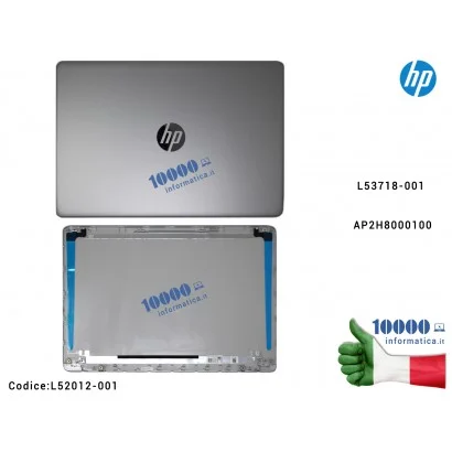 L52012-001 Cover LCD HP 255 G8 15S-DU 15S-DY 15-DW TPN-C139 (Silver) L52012-001 Back Cover HP 15S-DU 15S-DY 15-DW 15-CS 15-DU...