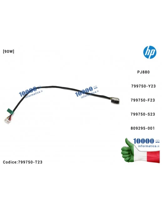 799750-T23 Connettore DC Power Jack PJ880 HP 17-G 15-CS 250 G8 15-DW 799750-T23 799750-Y23 799750-F23 799750-S23 809295-001