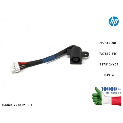 727812-FD1 Connettore DC Power Jack PJ914 HP ProBook 650 G1 650 G2 650 G3 650 G4 650 G5 727812-SD1 727812-FD1 727812-YD1