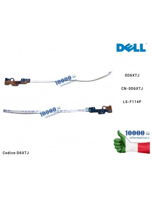 D6XTJ Pulsante Accensione Power Switch Board per DELL Inspiron 5770 5570 5575 3780 3793 P35E P75F LS-F114P D6XTJ 0D6XTJ CN-0D...