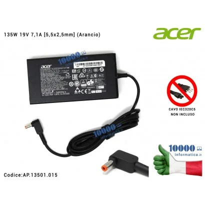 AP.13501.015 Alimentatore ACER 135W 19V 7,1A [5,5x2,5mm] (Arancio) Aspire VN7-591G VN7-791G PA3290U-2ACA PA-1131-05 PA-1131-1...
