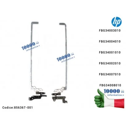856367-001 Cerniere Hinges LCD [COPPIA] HP 15-AU 15-AW [R+L] 856367-001 FBG34003010 FBG34001010 FBG34001010 FBG34002010 FBG34...