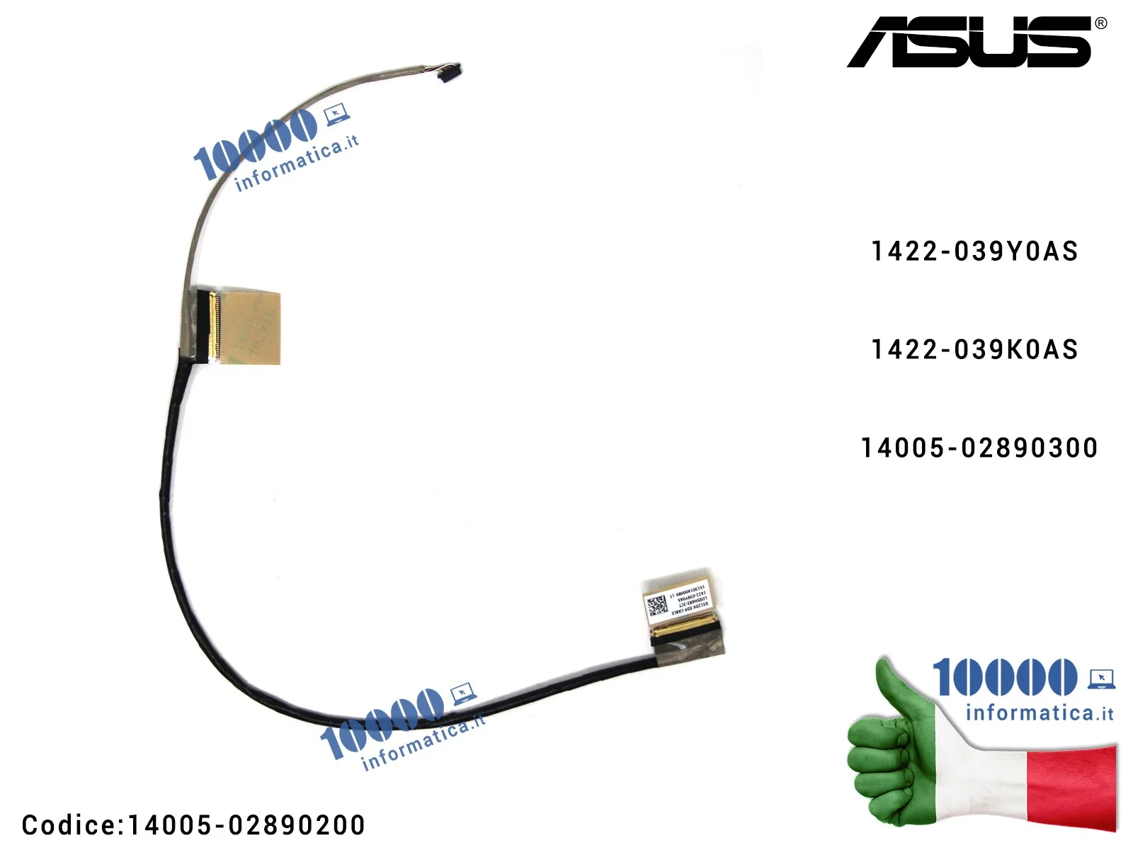 14005-02890200 Cavo Flat LCD ASUS 14005-02890100 14005-02890400 1422-035K0AS 1422-03BF0AS Cavo Flat LCD ASUS VivoBook X512 X5...
