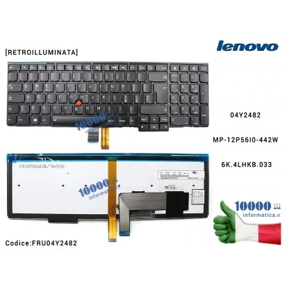 04Y2482 Tastiera Retroilluminata Italiana LENOVO ThinkPad E531 E540 E545 L540 P50s T540 T540p T550 T560 W540 W541 W550s 04Y24...