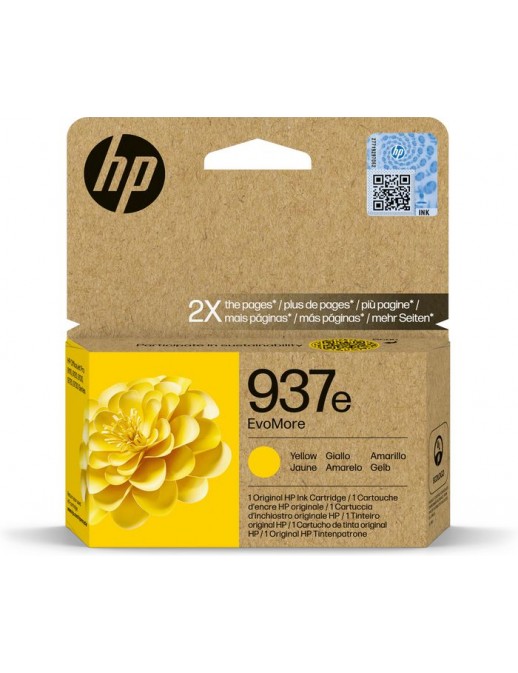 4S6W8NE 4S6W8NE HP 937e EvoMore Yellow Original Ink Cartridge 196786147685, 196786147692