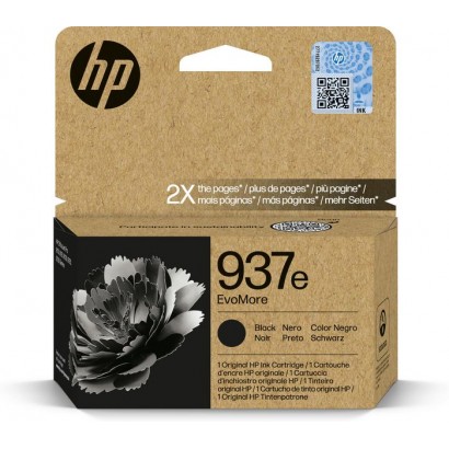 4S6W9NE 4S6W9NE HP 937e EvoMore Black Original Ink Cartridge 196786147715, 196786147722