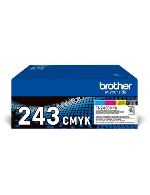 TN-243CMYK TN-243CMYK Brother Genuine Brother TN-243CMYK Toner Value Pack 1000 pagine