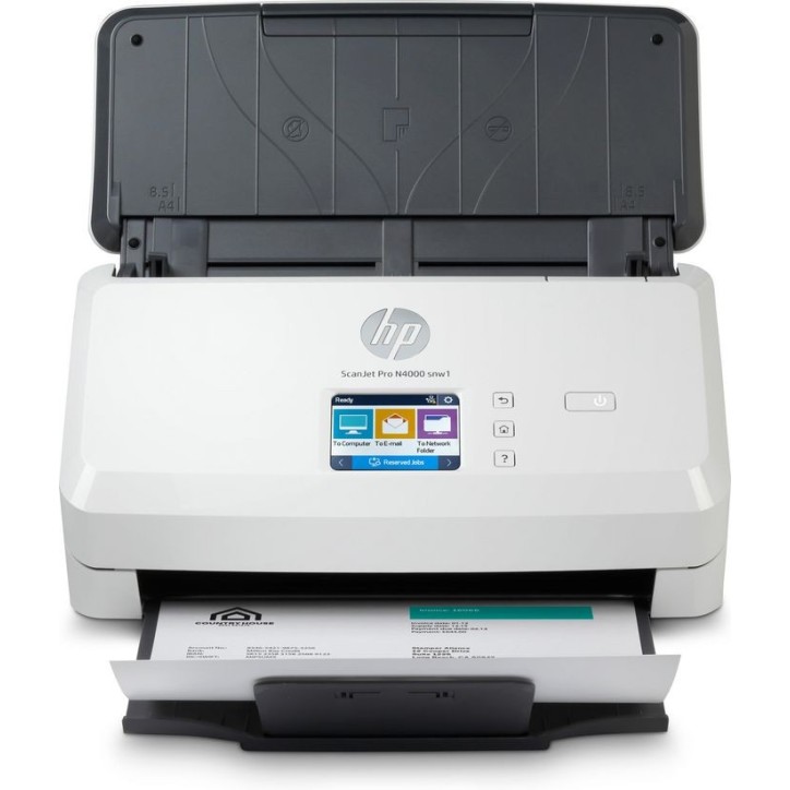 6FW08A HP ScanJet Pro N4000 snw1 Sheet-feed Scanner CECP ENERGY STAR® 3.0 certified EPEAT® Silver