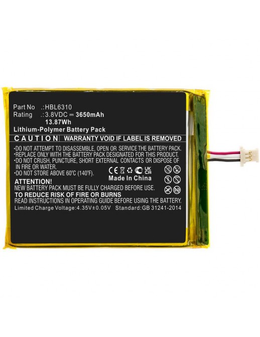 MBXPOS-BA0506 MBXPOS-BA0506 CoreParts Battery for Urovo, Unitech Barcode Scanner 13.87Wh Li-Polymer 3.8V 3650mAh Black for i6...