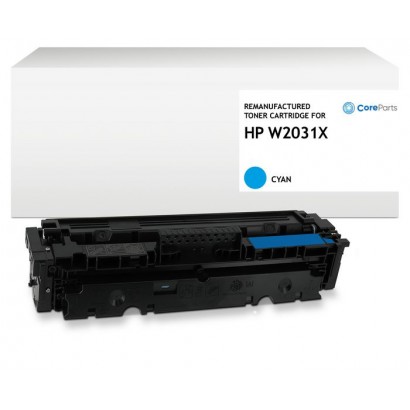 QI-W2031X QI-W2031X CoreParts Lasertoner for HP Cyan Pages: 6000 DIN 33870-2 (color)ISO/IEC 19798 (color) with Chip for HP Co...