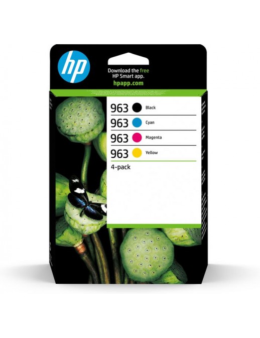 6ZC70AE 6ZC70AE HP 963 4-pack Black/Cyan/Magenta/Yellow Original Ink Cartridges 195122352226