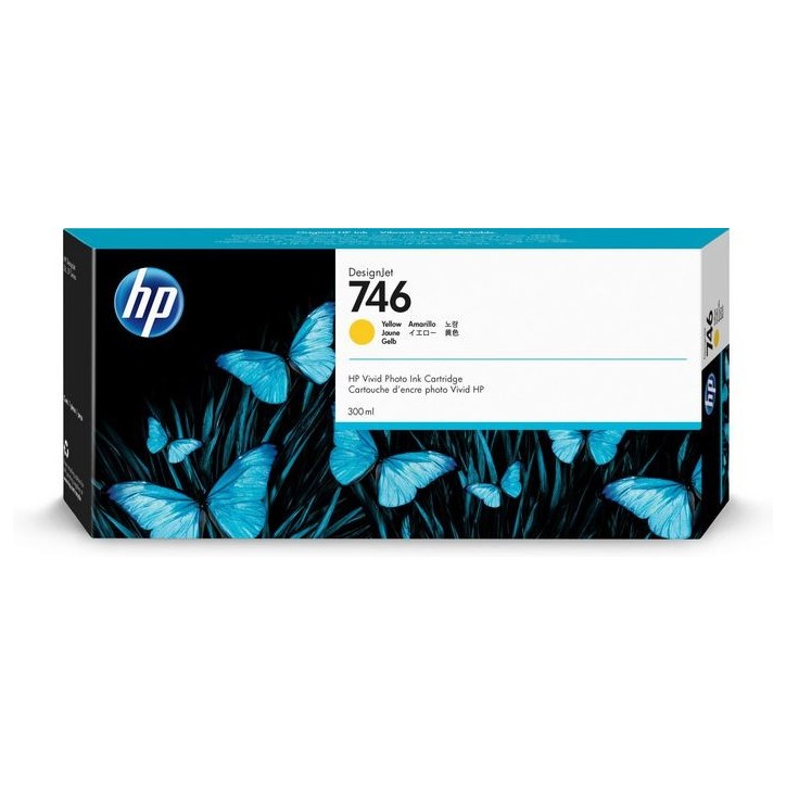 P2V79A HP 746 300-ml Yellow DesignJet Ink Cartridge 826038 191628213542