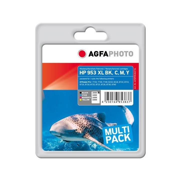 APHP953SETXL AgfaPhoto Ink, bk,c,m,y 2000 pagine