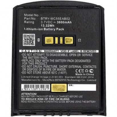 MBXPOS-BA0283 MBXPOS-BA0283 CoreParts Battery for ZEBRA Scanner 13.32Wh Li-ion 3.7V 3600mAh Black, MC55, MC5574, MC5590, MC55...
