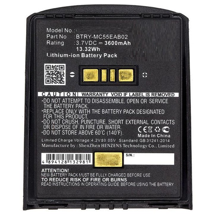 MBXPOS-BA0283 CoreParts Battery for ZEBRA Scanner 13.32Wh Li-ion 3.7V 3600mAh Black, MC55, MC5574, MC5590, MC55A, MC55A0, MC56, 