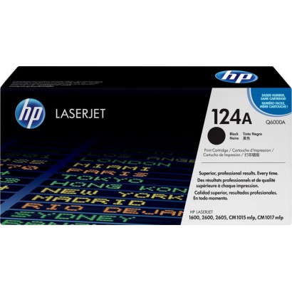 Q6000A Q6000A HP 124A Black Original LaserJet Toner Cartridge HPQ6000A, 649483 Color LaserJet CM1015 Multifunction Printer, C...