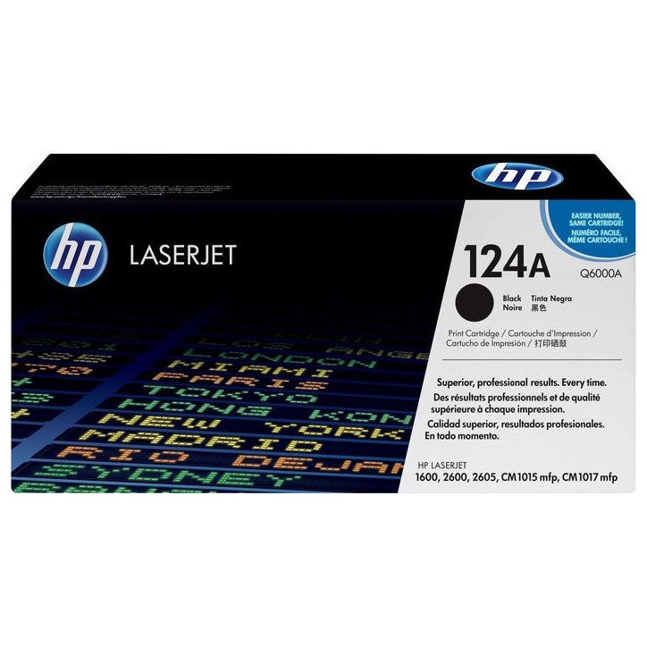 Q6000A HP 124A Black Original LaserJet Toner Cartridge HPQ6000A, 649483 Color LaserJet CM1015 Multifunction Printer, Color Laser