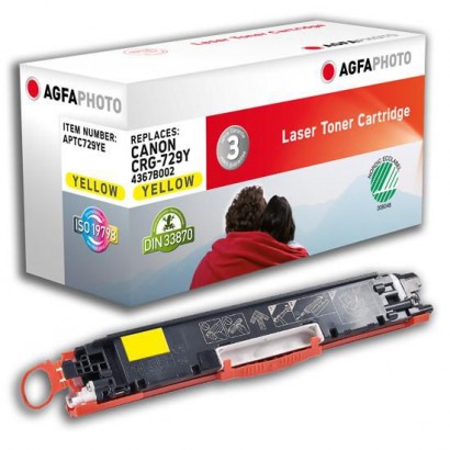APTC729YE APTC729YE AgfaPhoto Toner Cartridge for Canon i-SENSYS LBP 7010C, 1000 pages, Yellow Canon