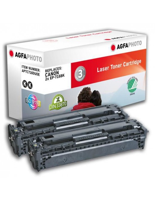 APTC716DUOE APTC716DUOE AgfaPhoto 2x 2200 page yield, f/Canon, Black 2
