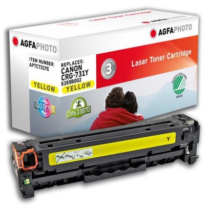 APTC731YE APTC731YE AgfaPhoto Toner Cartridge for Canon i-SENSYS LBP7100CN/7110CW, 1500 pages, Yellow Canon