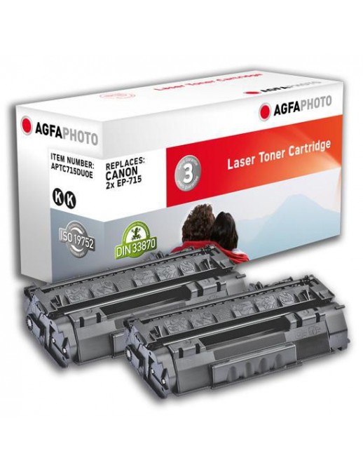 APTC715DUOE APTC715DUOE AgfaPhoto 2x 7000 page yield, f/Canon, Black 2