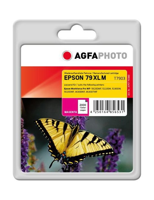 APET790MD APET790MD AgfaPhoto Ink Cartridge for Epson WorkForce Pro WF-5620DWF, 2000 pages, Magenta Epson
