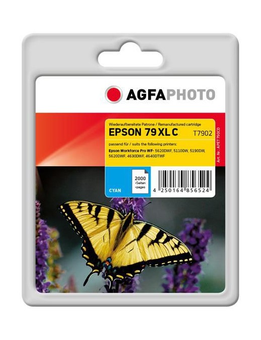 APET790CD APET790CD AgfaPhoto Ink Cartridge for Epson WorkForce Pro WF-5620DWF, 2000 pages, Cyan Epson