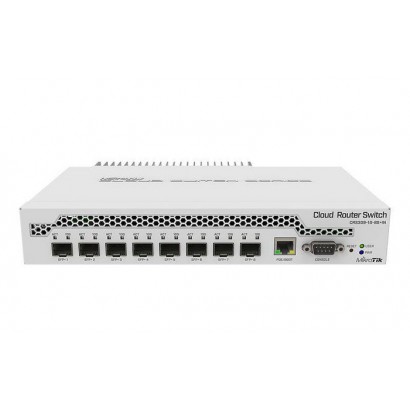 CRS309-1G-8S+IN CRS309-1G-8S+IN MikroTik Gigabit Ethernet port, 8x SFP+ ports, PoE-in, 800MHz CPU, 512MB RAM, 16MB Flash, Lic...