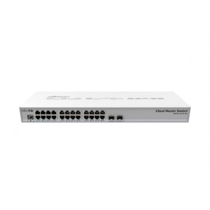 CRS326-24G-2S+RM CRS326-24G-2S+RM MikroTik 24x 10/100/1000 RJ-45, 2x SFP+, 800 MHz, 512 MB, 440 x 144 x 44 mm, RouterOS/SwOS ...