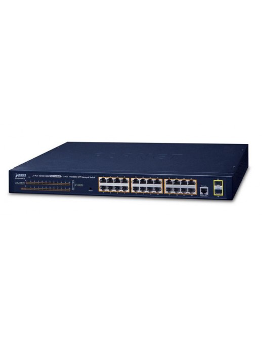 GS-4210-24P2S GS-4210-24P2S Planet 24-Port 10/100/1000T 802.3at PoE + 2-Port 100/1000X SFP Managed Switch FCC Part 15 Class A...