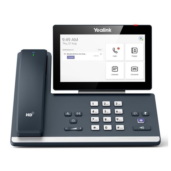 1301015 Yealink 7" Touch LCD 1024 x 600, 2x RJ-45, 2x USB, 2x RJ9, 1x USB-C, WLAN 2.4/5 GHz, Android 13.0