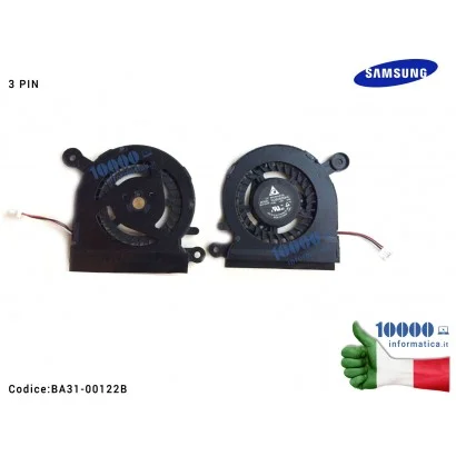 BA31-00122B Ventola Fan SAMSUNG NP900 NP930S3G NP900X3C 900X3D 900X3E 900X3F NP915S3G NP905S3G NP910S3G [3 PIN] DFS150005000T...