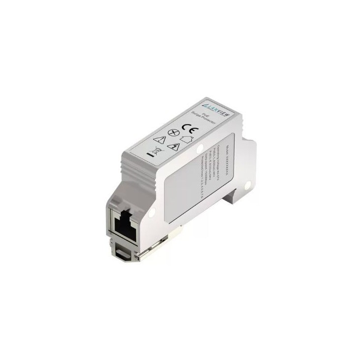 LVRDIN-POE-SP Lanview LVRDIN-POE-SP is single-port PoE surge protector,which has 1 input port and 1 output port. It supports 8 l