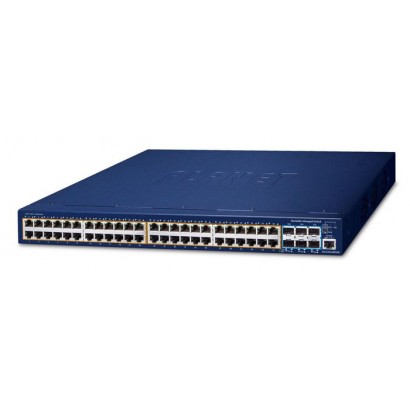 SGS-6310-48P6XR SGS-6310-48P6XR Planet L3 48-Port 10/100/1000T 802.3at PoE + 6-Port 10G SFP+ Stackable Managed Switch with 55...