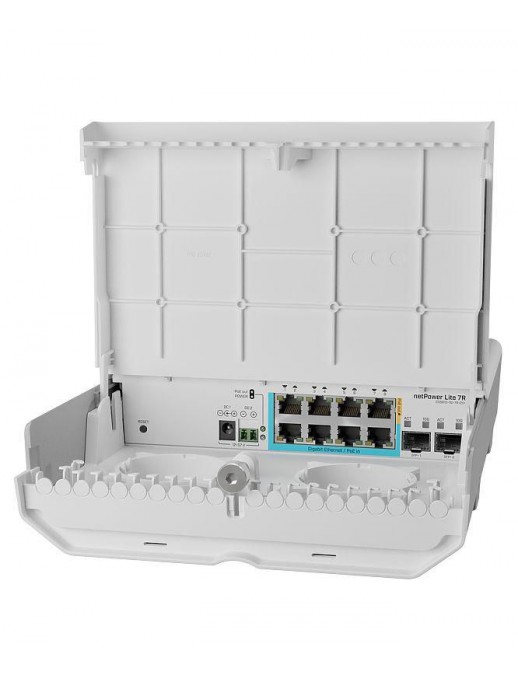 CSS610-1GI-7R-2S+OUT CSS610-1GI-7R-2S+OUT MikroTik netPower Lite 7R, 8 x 10/100/1000 Ethernet ports, 1 x PoE-out, 2 x SFP+ po...