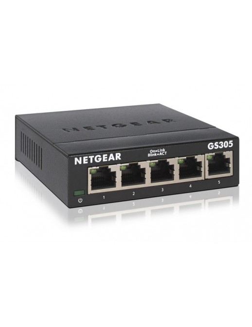 GS305-300PES GS305-300PES Netgear GS305v3, 5x RJ-45, 10/100/1000Mbps, 2K, 128 KB, 10 Gbps, metal EU MODEL 1,448 Mpps