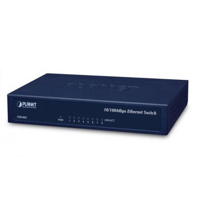 FSD-803 FSD-803 Planet 8x RJ-45 Ports, 10/100Mbps Fast Ethernet, 4.3W, 325g FCC Part 15 Class B, CE