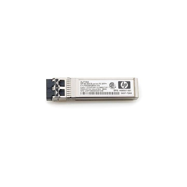 AJ716A-RFB HP HP 8Gb Shortwave B-series Fibre Channel 1 Pack SFP+ Transceiver AJ716A