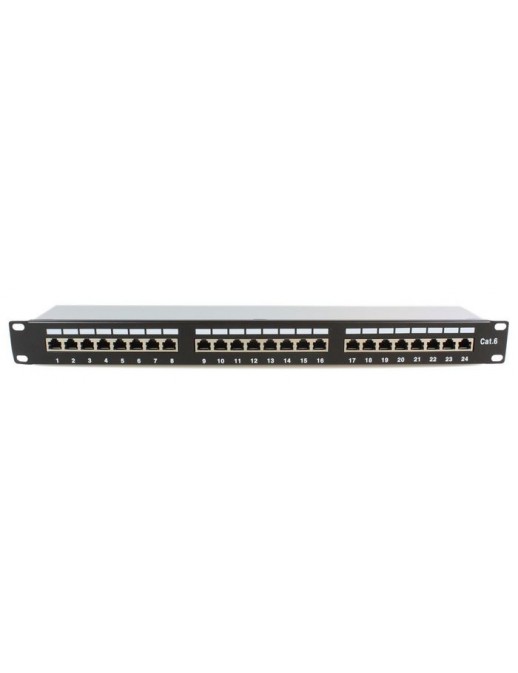 PP-007 PP-007 MicroConnect 19" FTP, Cat.6 patch panel, 24 port Rack mounting