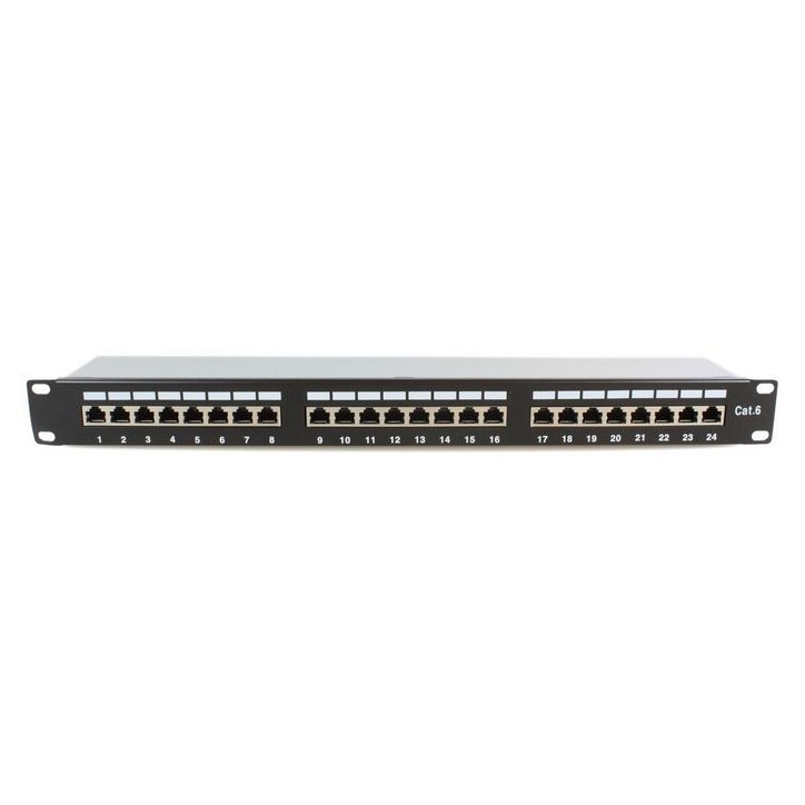 PP-007 MicroConnect 19" FTP, Cat.6 patch panel, 24 port Rack mounting